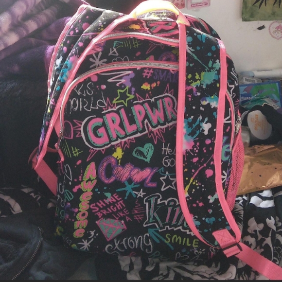 Justice G Colorful Splatter Backpack - Picture 2 of 3